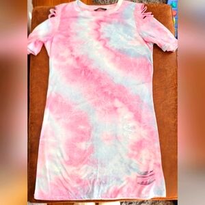 Shein Pastel Tie Dye Shirt Dress